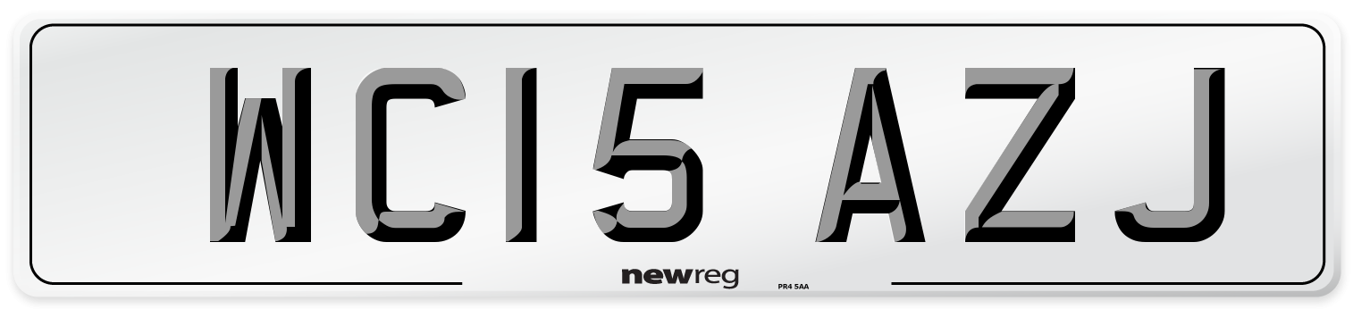 WC15 AZJ Number Plate from New Reg